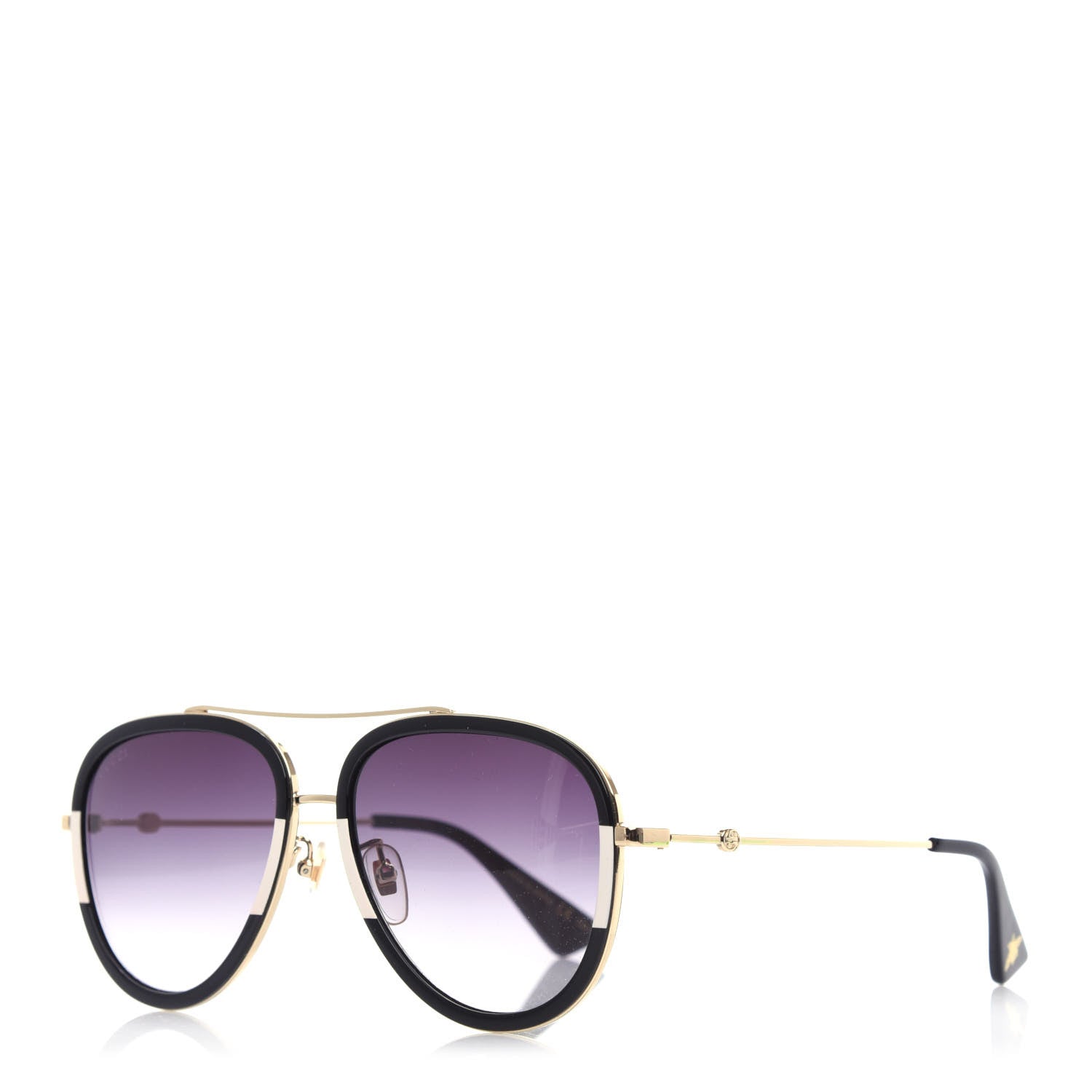 Gucci Aviator Sunglasses GG0062S Gold Black 2 of 8