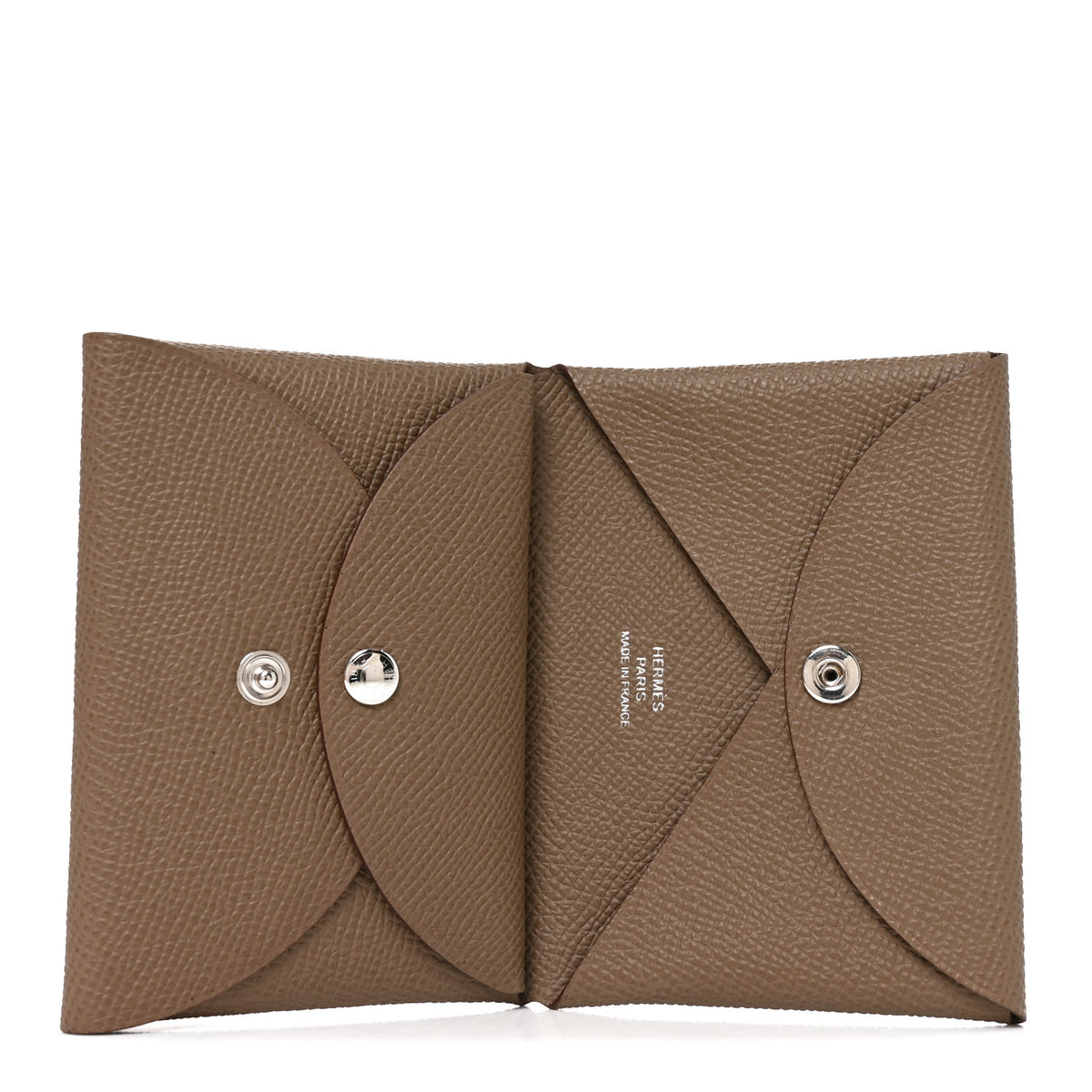 Epsom Calvi Duo Card Case Etoupe