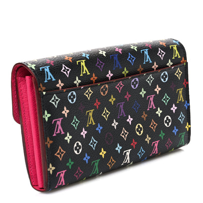 Louis Vuitton Monogram Multicolor Sarah Wallet NM Black Grenade 3 of 6