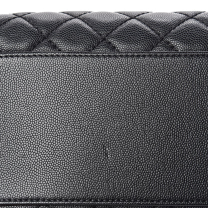 Chanel Caviar Quilted Medium Coco Handle Flap Black 10 of 12