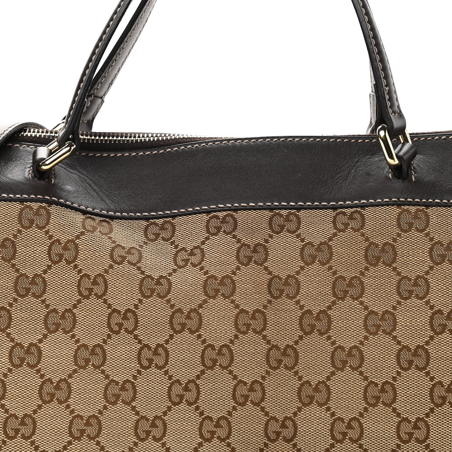 Gucci Monogram Web Mayfair Top Handle Satchel Dark Brown 9 of 14