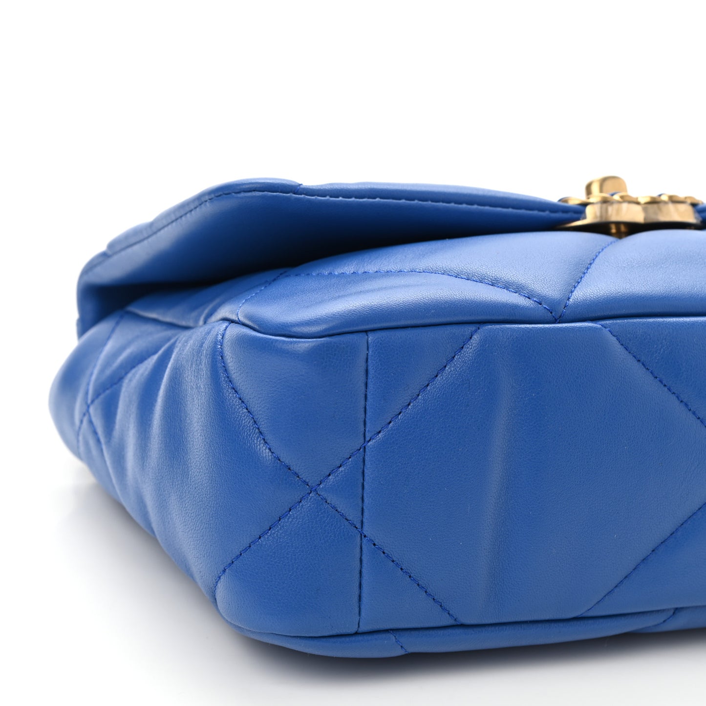 Lambskin Quilted Medium Chanel 19 Flap Blue