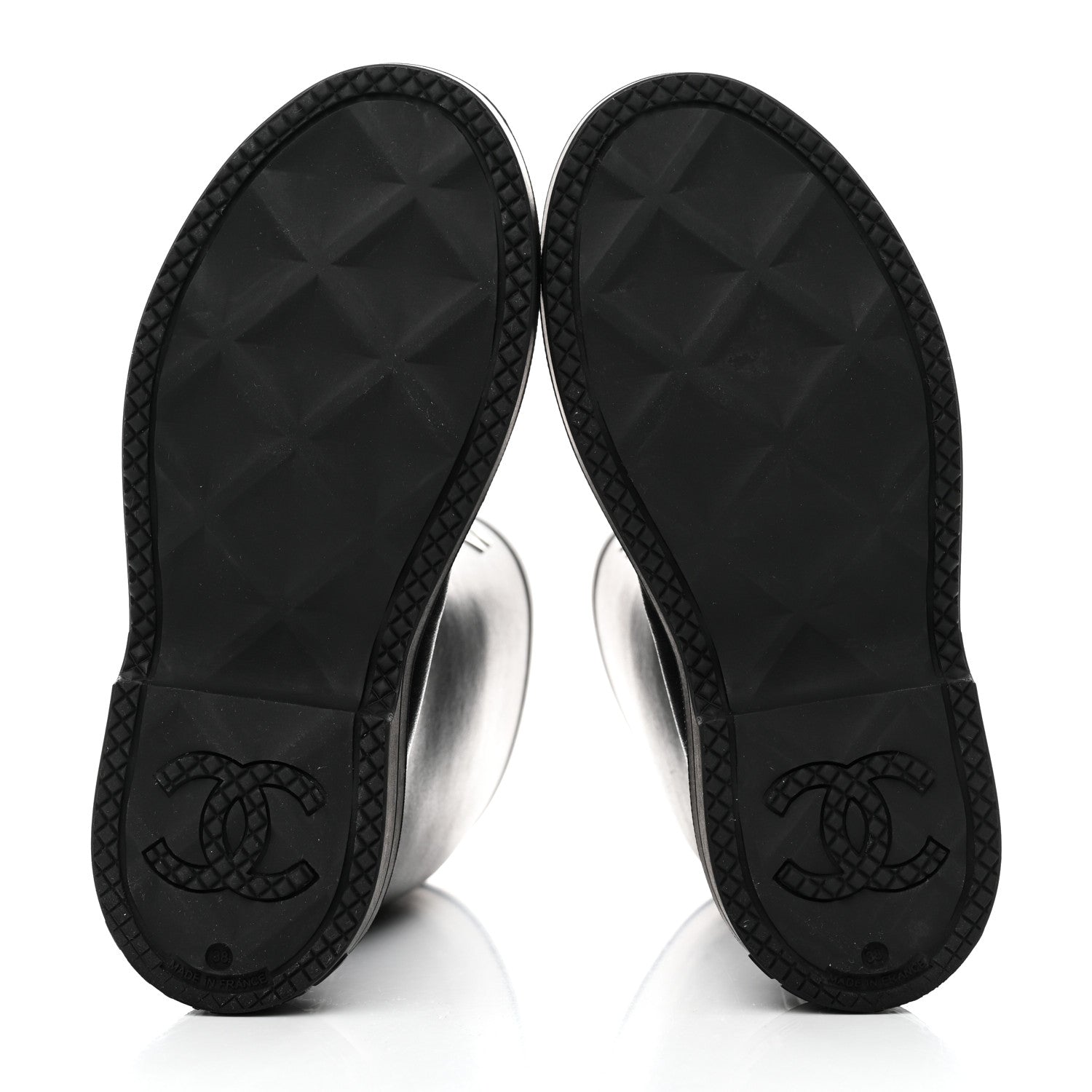 Chanel Caoutchouk CC High Boots 38 Black 5 of 8