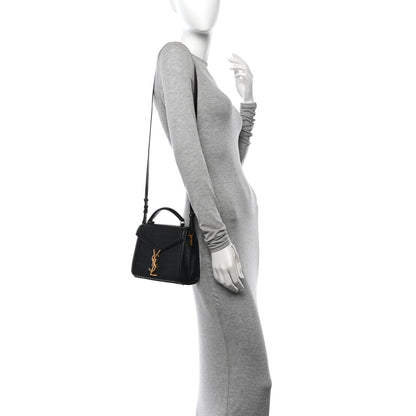 Saint Laurent Calfksin Woven Mini Classic Monogram Cassandra Top Handle Black 2 of 10