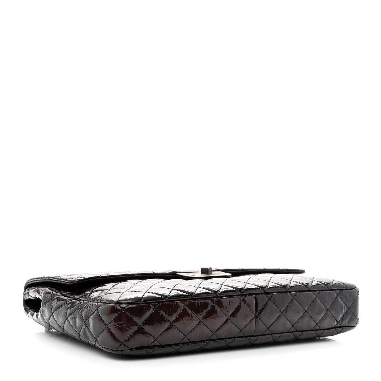 Patent Quilted Reissue XL Maxi Flap Black