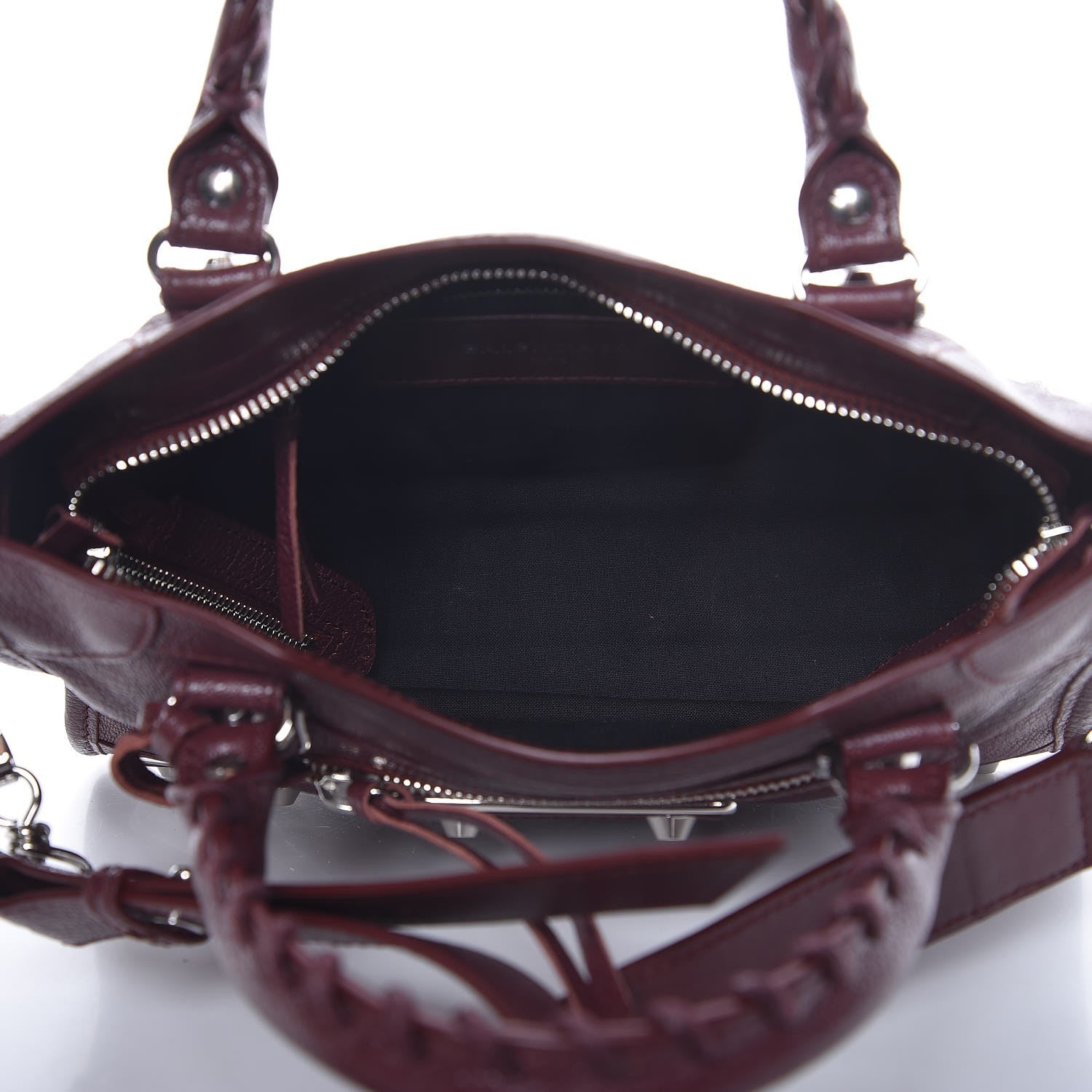 Balenciaga Chevre Silver Metallic Edge Hardware Mini City Cassis 5 of 8