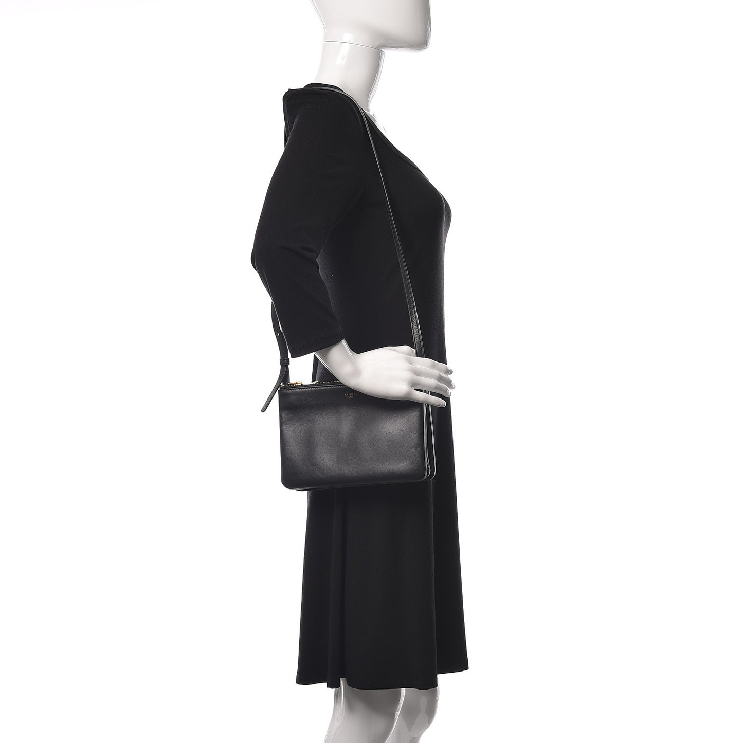 Lambskin Small Trio Crossbody Bag Navy Blue