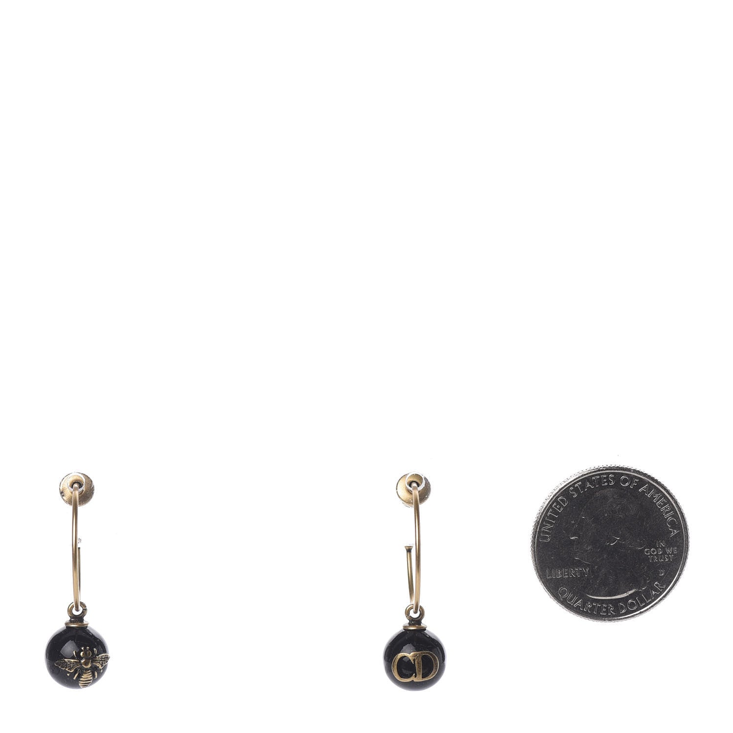 Christian Dior Mise En Dior Tribal Hoop Earrings Black 2 of 3