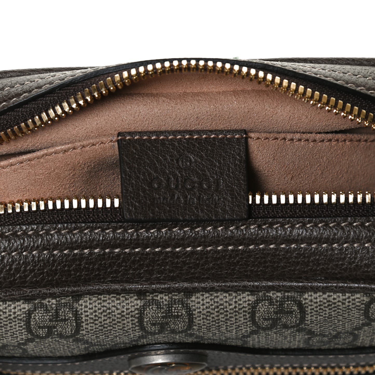 GG Supreme Monogram Web Small Ophidia Belt Bag 75 30 Dark Brown
