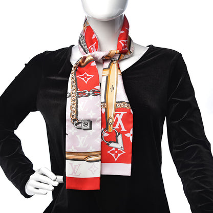 Louis Vuitton Silk Monogram Giant Confidential Bandeau Rouge 2 of 3