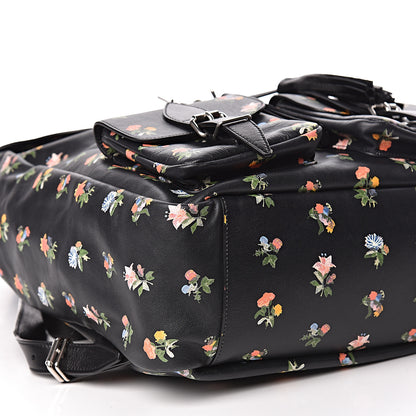 Saint Laurent Calfskin Prairie Flower Printed Festival Backpack Multicolor 8 of 12
