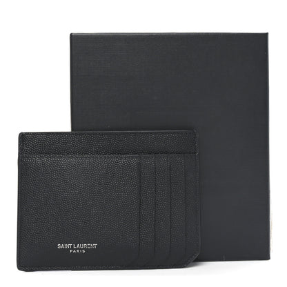 Saint Laurent Grain De Poudre 5 Fragments Credit Card Holder Black 7 of 7