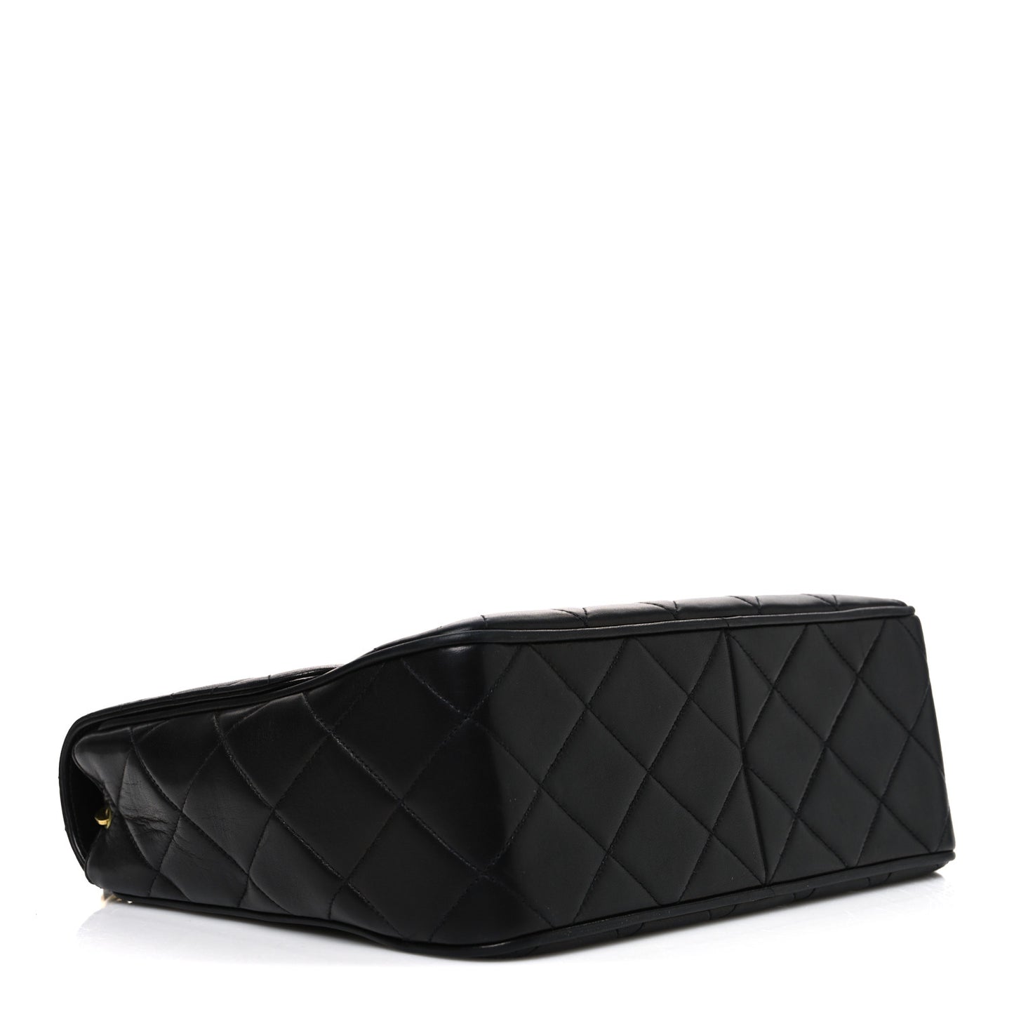Lambskin Quilted Medium Single Flap Black