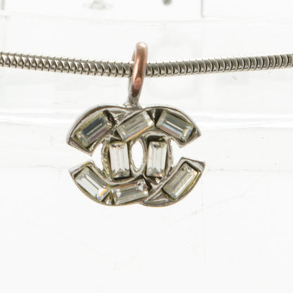 Chanel Crystal Baguette CC Chain Bracelet Silver 4 of 6