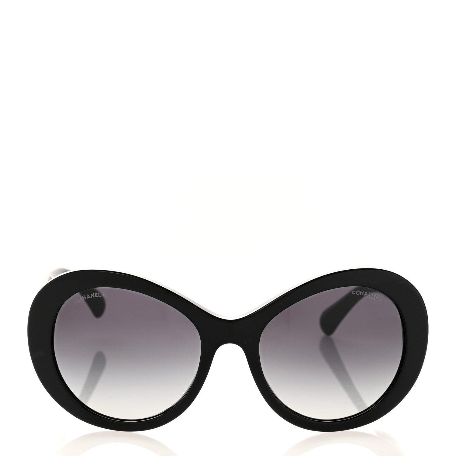 Chanel Oval CC Sunglasses 5372 Black 2 of 8