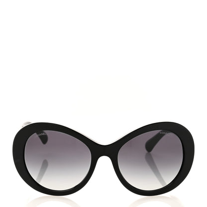 Chanel Oval CC Sunglasses 5372 Black 2 of 8