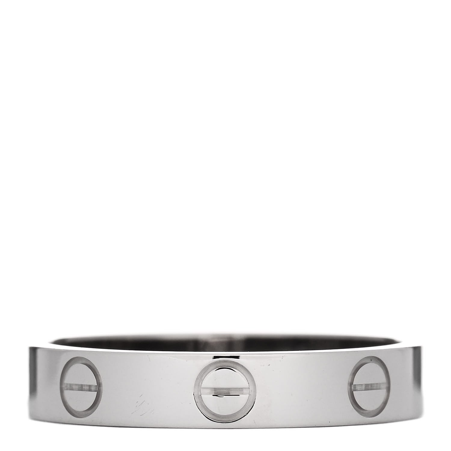 Cartier 18K White Gold 3.5mm LOVE Wedding Band Ring 54 7 3 of 5