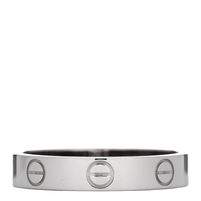 Cartier 18K White Gold 3.5mm LOVE Wedding Band Ring 54 7 3 of 5