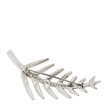 Tiffany Sterling Silver Palm Leaf Brooch Pin 3 of 5