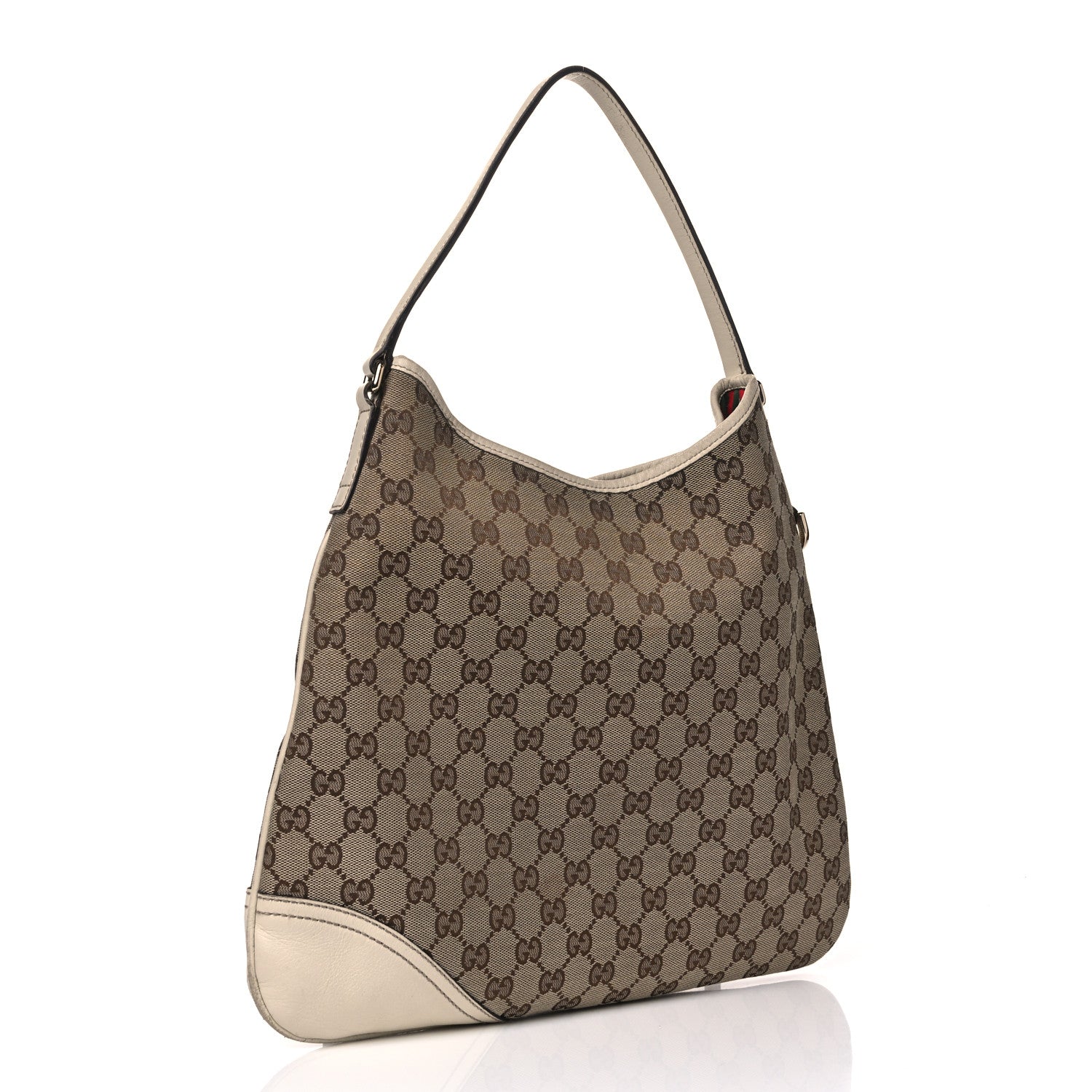 Gucci Monogram Medium New Britt Hobo Off White 2 of 14
