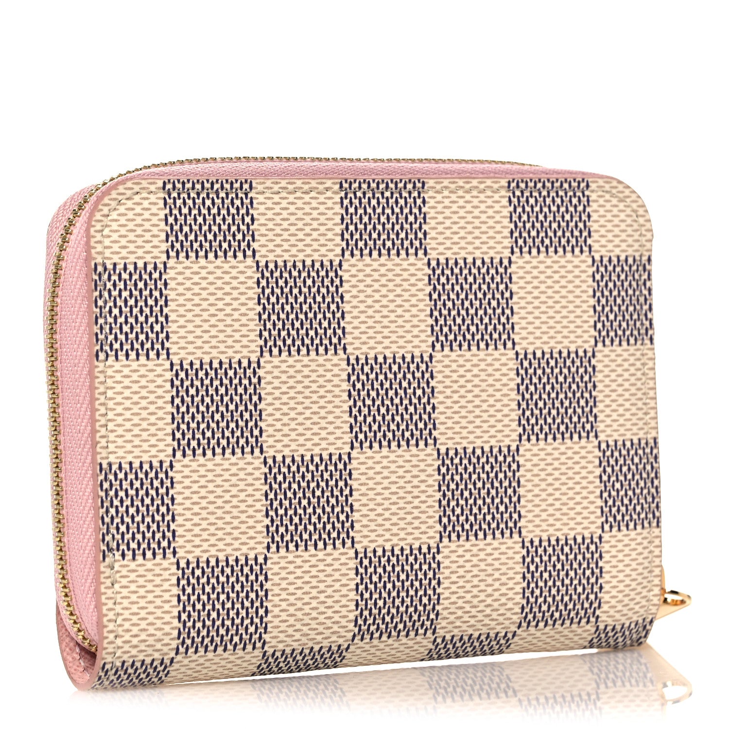 Louis Vuitton Damier Azur Zippy Coin Purse Rose Ballerine 3 of 8