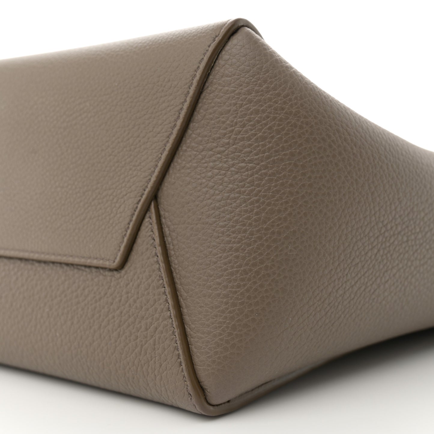 Soft Grained Calfskin Small Sangle Bucket Bag Taupe