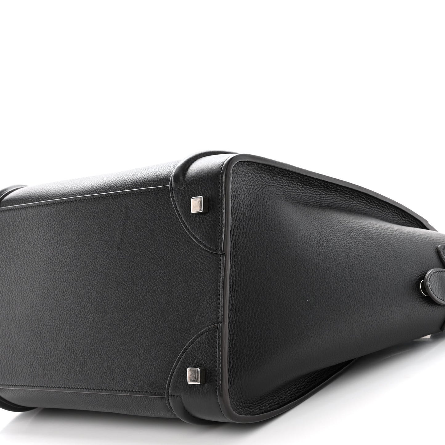 Drummed Calfskin Mini Luggage Black