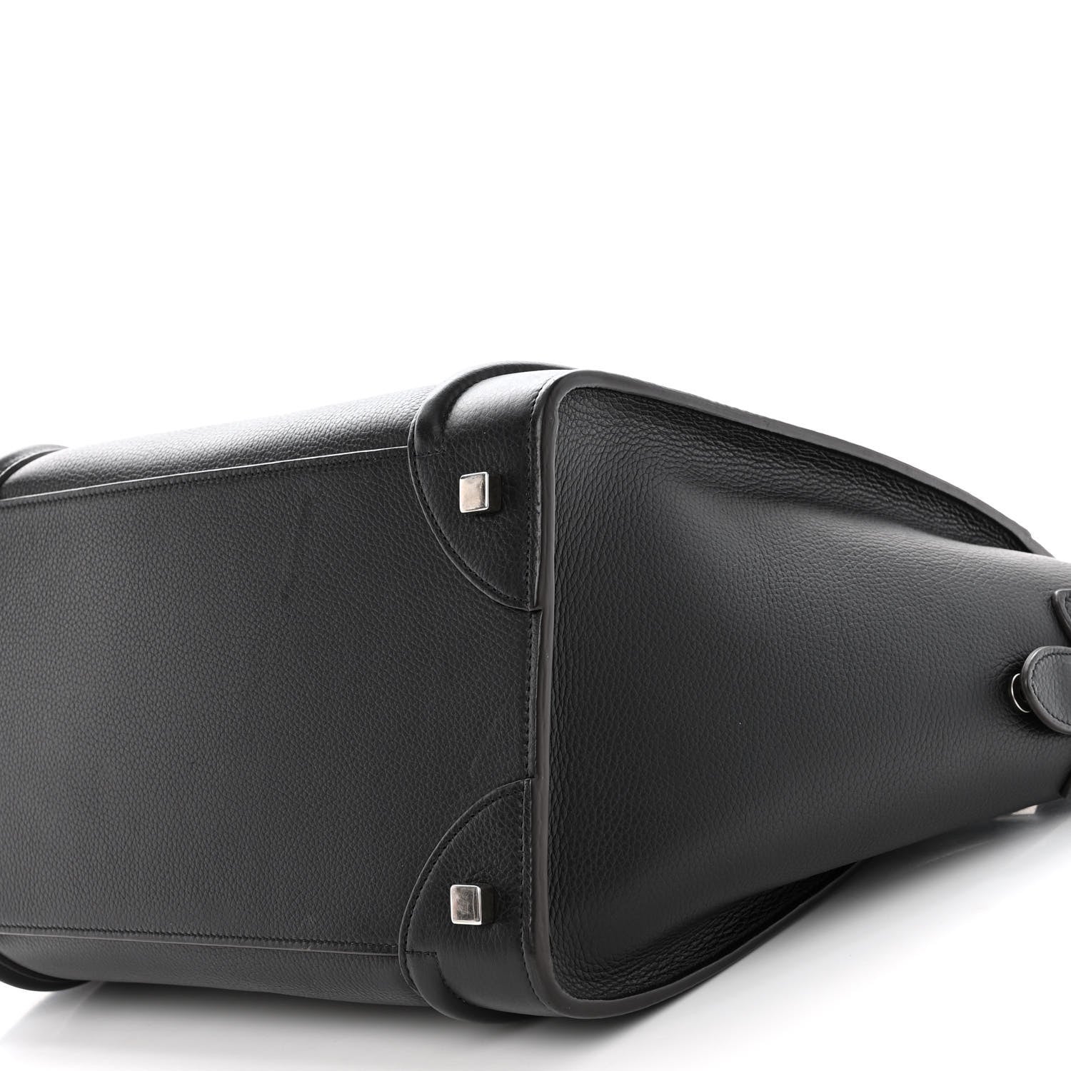 Celine Drummed Calfskin Mini Luggage Black 9 of 10
