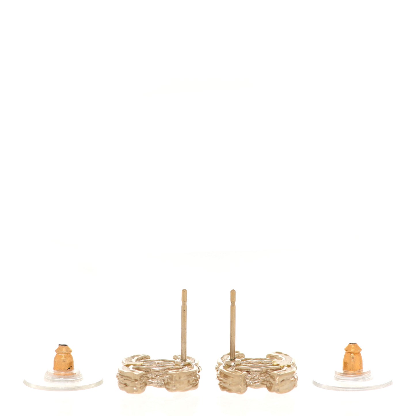 Crystal Mini CC Earrings Gold