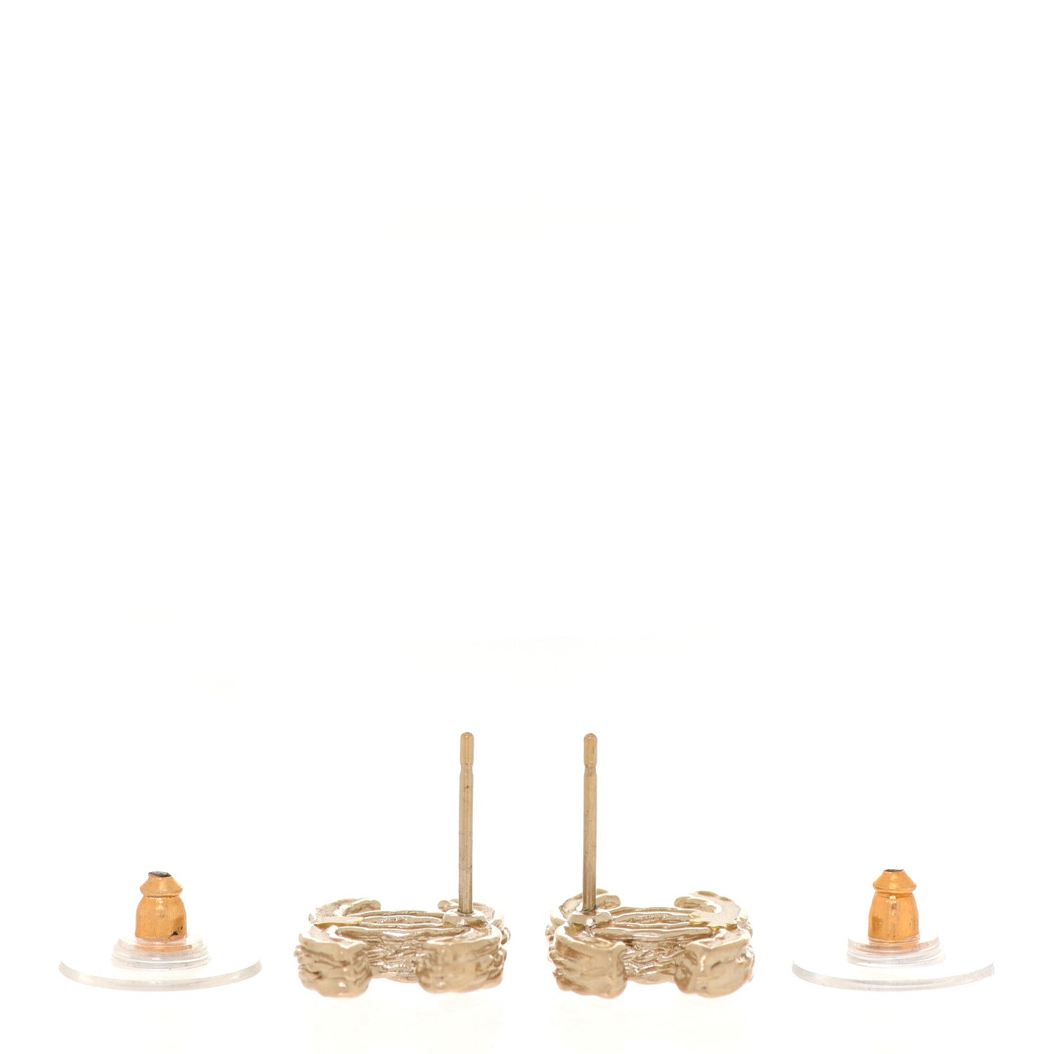 Chanel Crystal Mini CC Earrings Gold 3 of 4