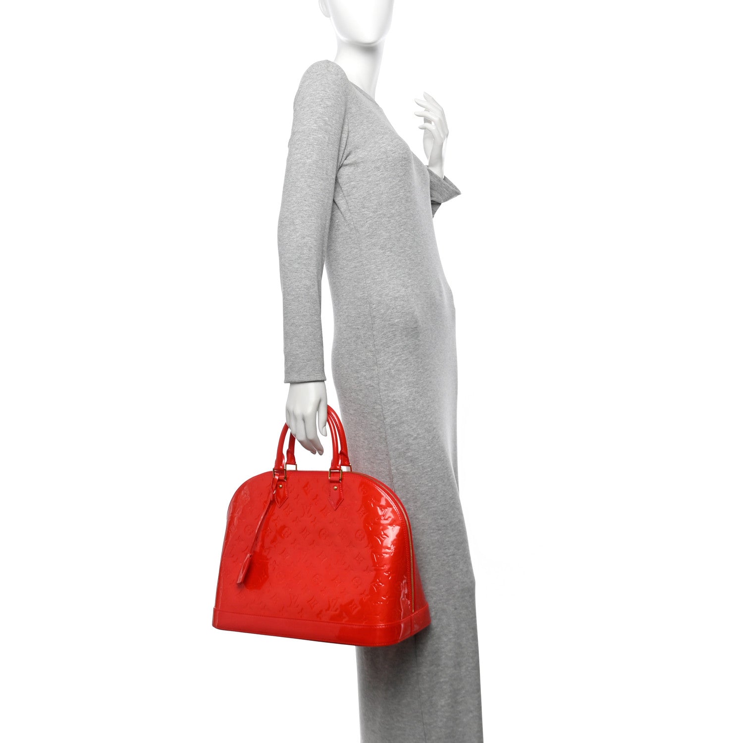 Louis Vuitton Vernis Alma GM Rouge Grenadine 2 of 12