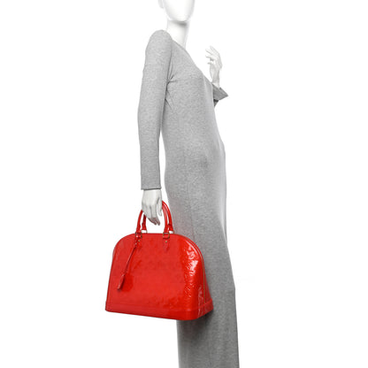 Louis Vuitton Vernis Alma GM Rouge Grenadine 2 of 12