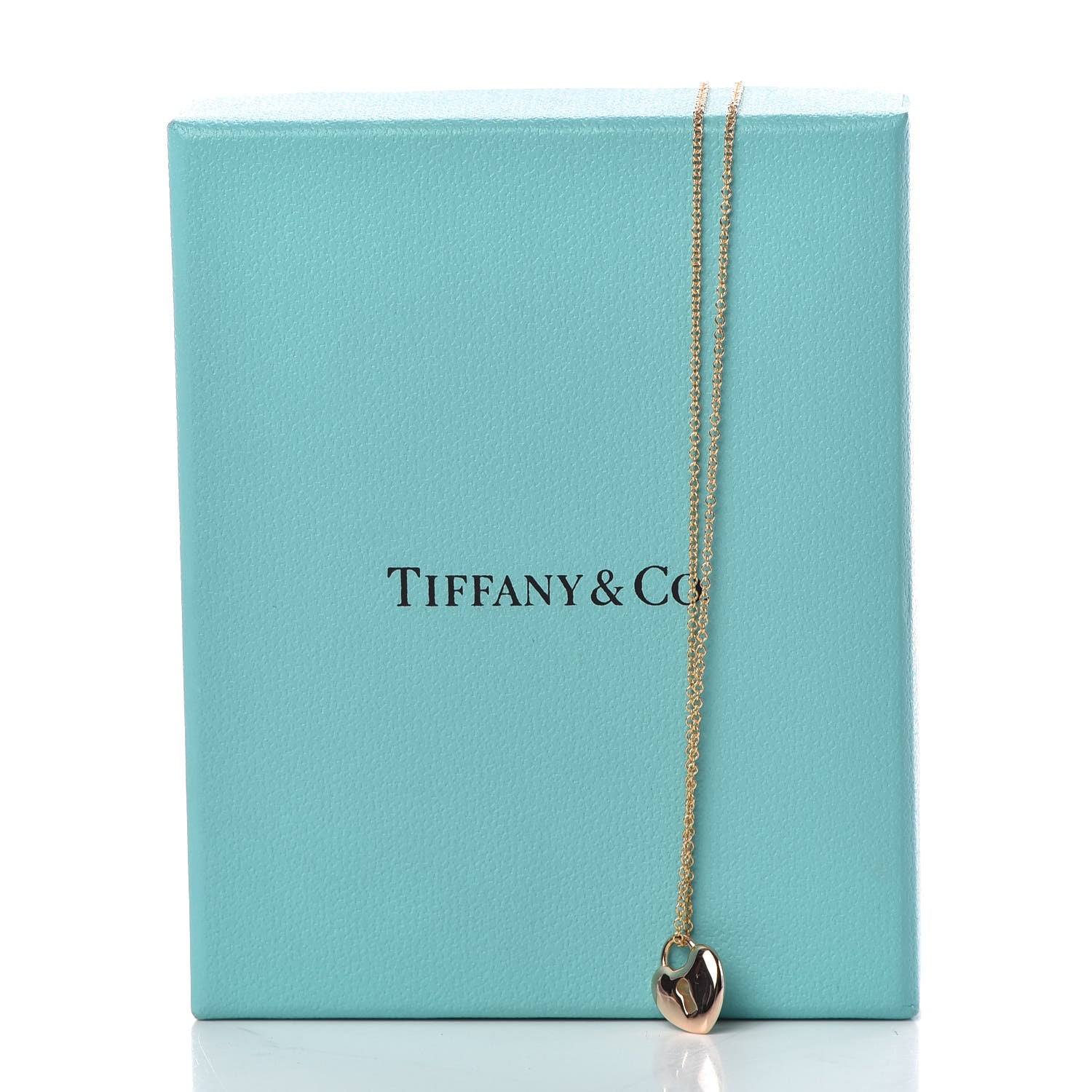 Tiffany 18K Rose Gold Mini Heart Lock Pendant Necklace 7 of 7
