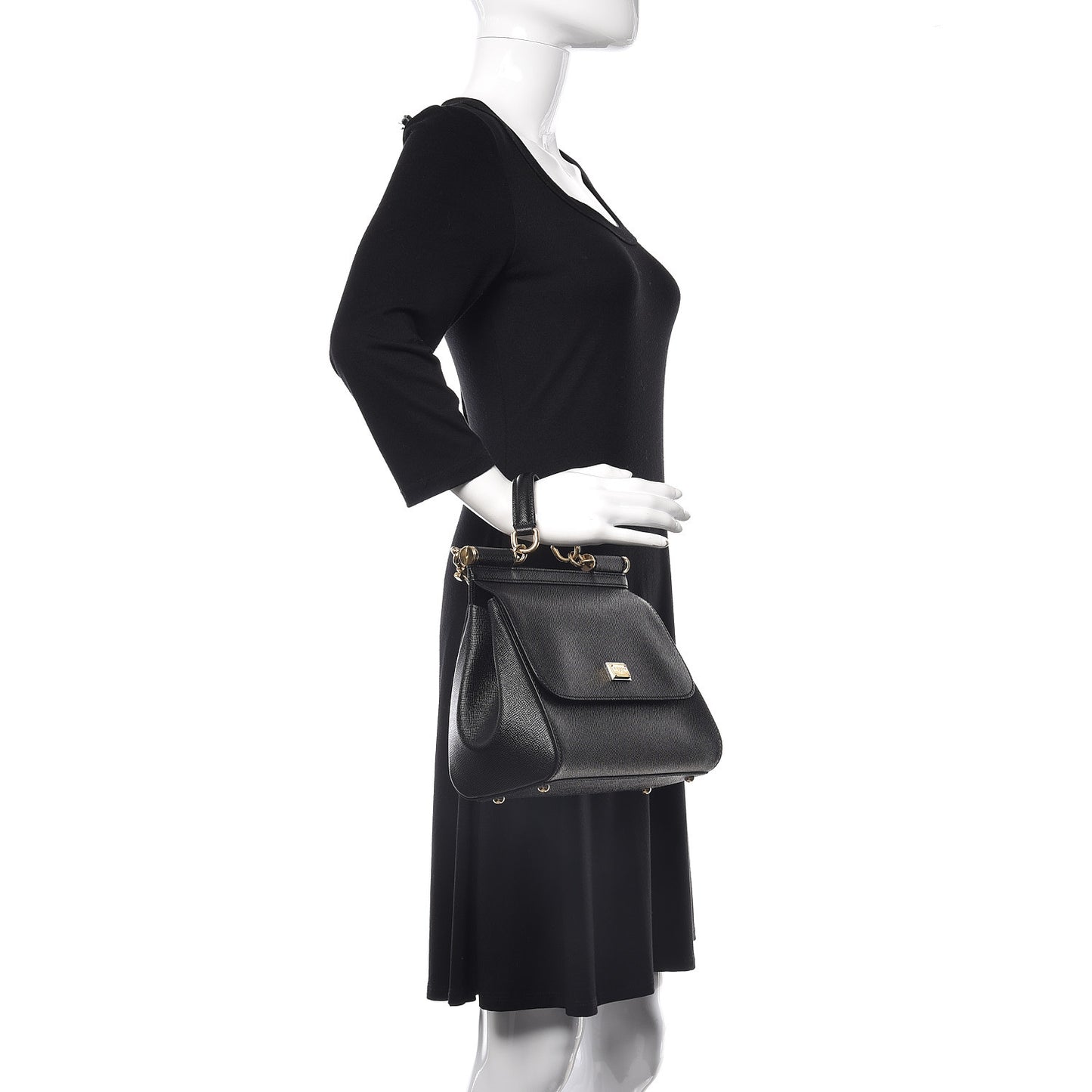 Dauphine Medium Miss Sicily Satchel Black