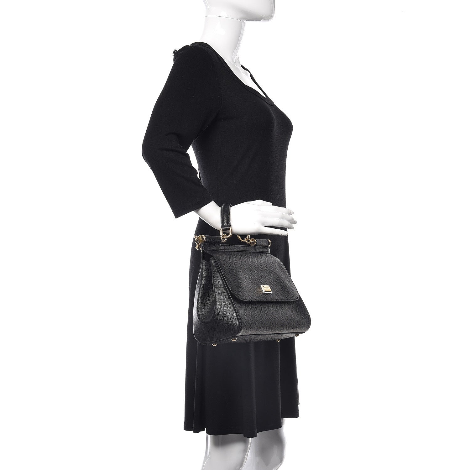 Dolce & Gabbana Dauphine Medium Miss Sicily Satchel Black 2 of 9