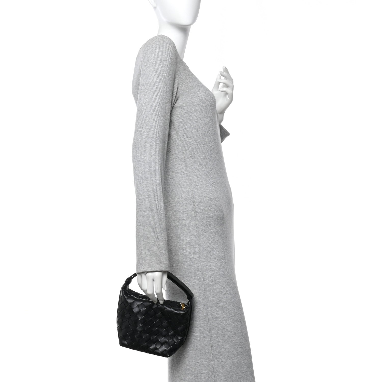Bottega Veneta Calfskin Nappa Intrecciato Mini Wallace Black 2 of 10