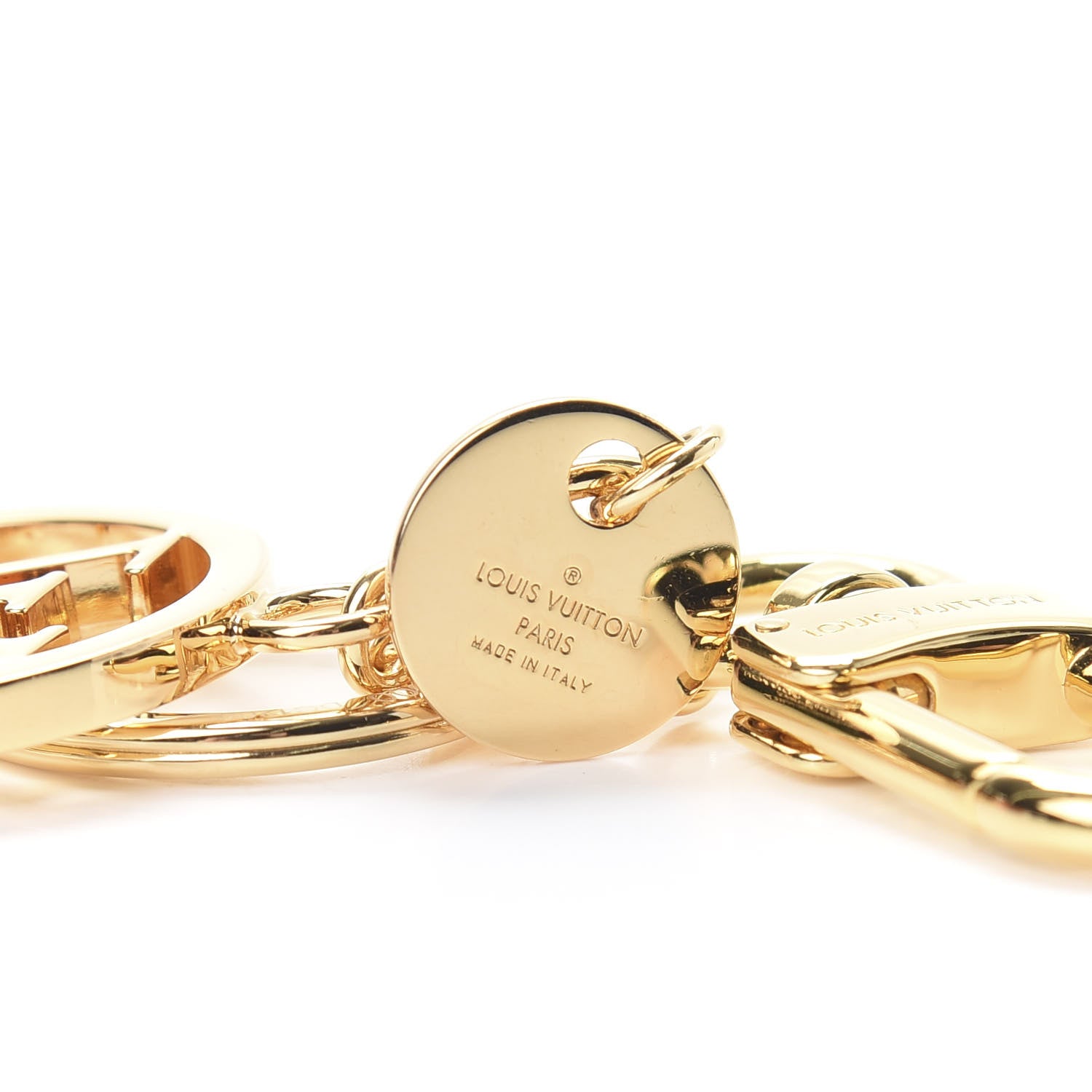 Louis Vuitton LV Circle Bag Charm Key Holder Gold 3 of 4