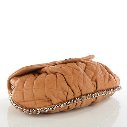 Chanel Washed Lambskin Quilted Medium Chain Around Messenger Dark Beige 4 of 7