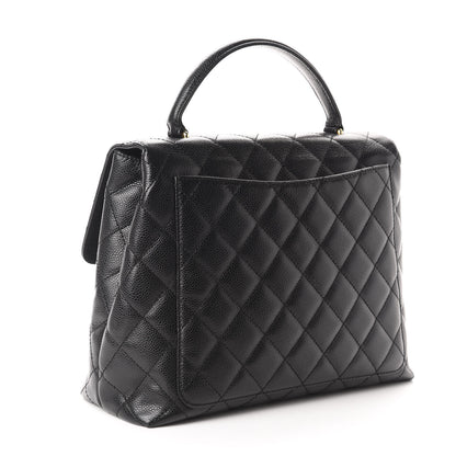Chanel Caviar Quilted Jumbo Kelly Flap Black 3 of 13