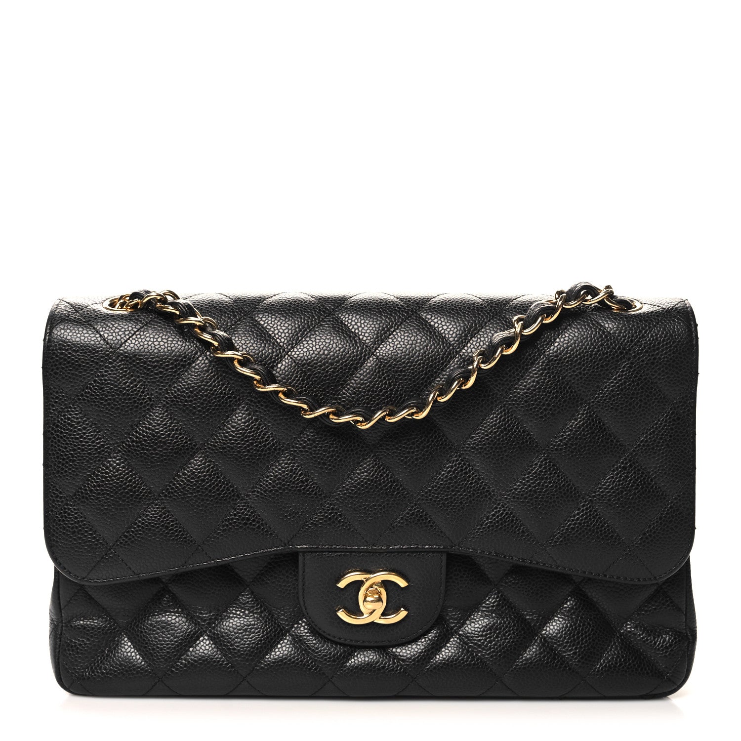 Chanel Caviar Quilted Jumbo Double Flap Black 1 of 10