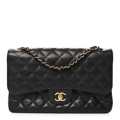 Chanel Caviar Quilted Jumbo Double Flap Black 1 of 10