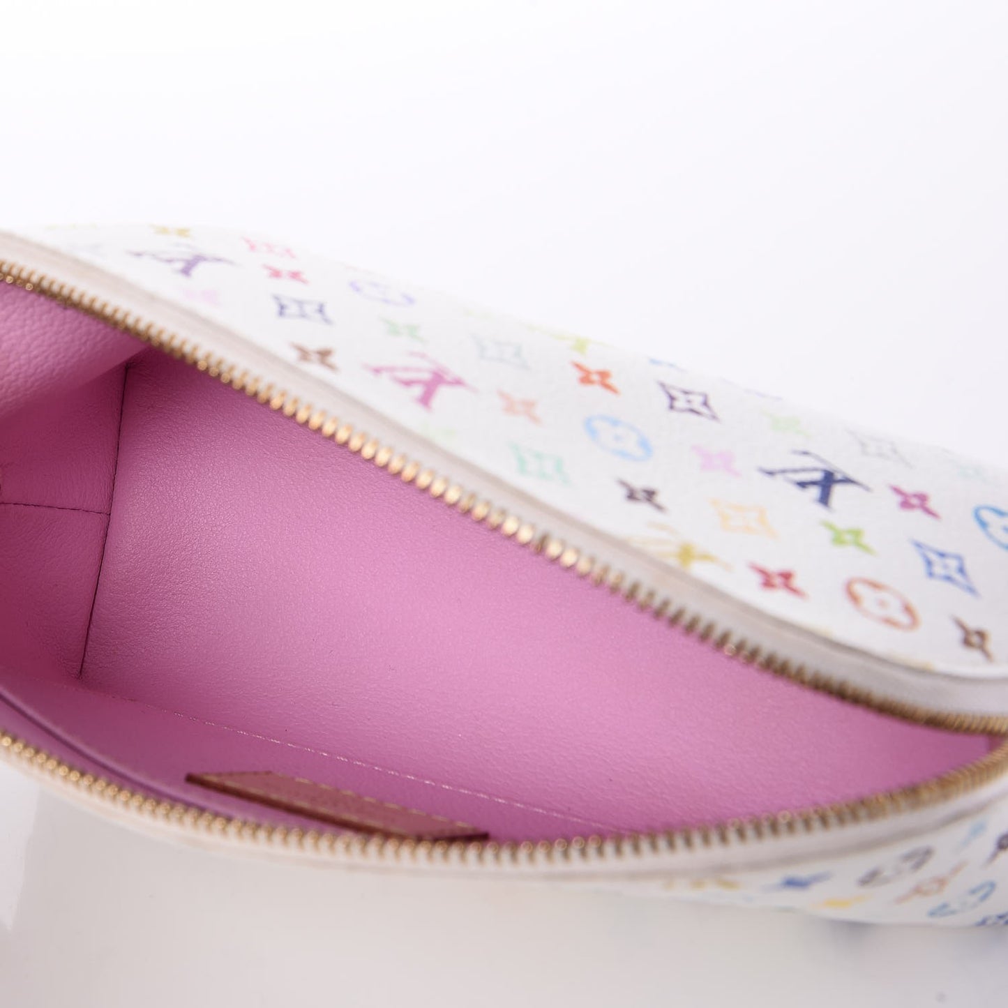 Monogram Multicolor Cosmetic Pouch White Litchi