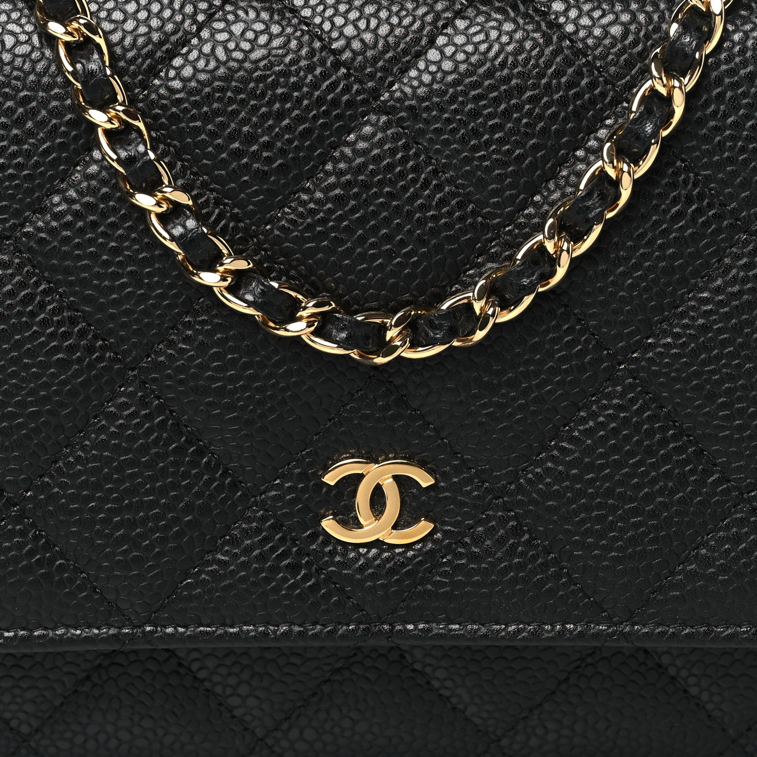 Chanel Caviar Quilted Wallet on Chain WOC Black 9 of 11