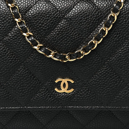 Chanel Caviar Quilted Wallet on Chain WOC Black 9 of 11