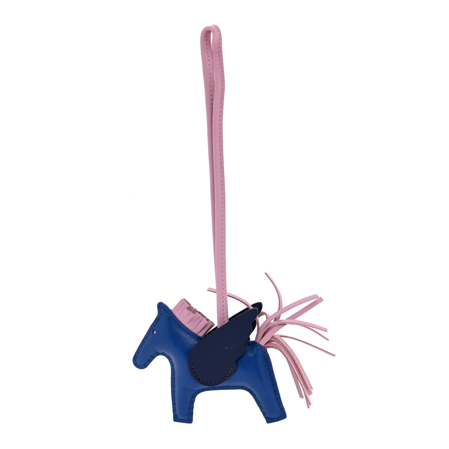 Hermes Milo Lambskin Grigri Rodeo Pegase Horse Bag Charm PM Bleu France Mauve Sylvestre Bleu Saphir 1 of 5