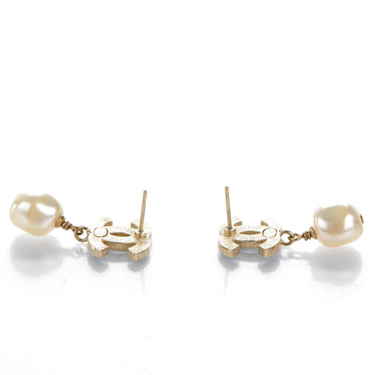 Chanel Enamel CC Pearl Dangle Earrings Black 3 of 4