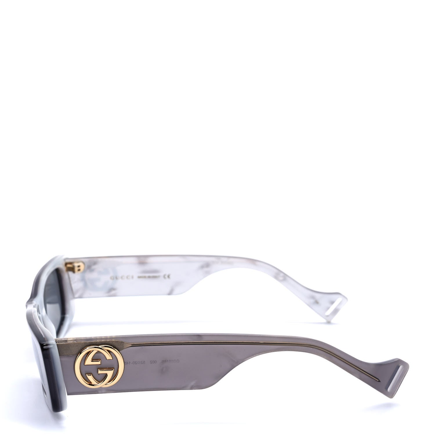 Gucci Acetate Rectangular GG0516S Sunglasses Grey Gold 3 of 9