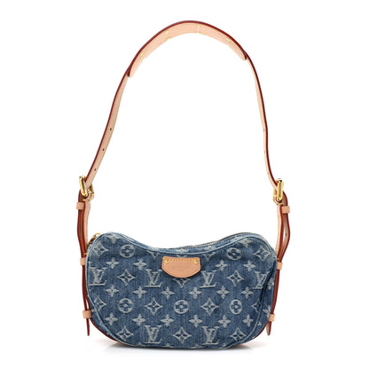 Louis Vuitton Monogram Denim Croissant MM Blue 3 of 11