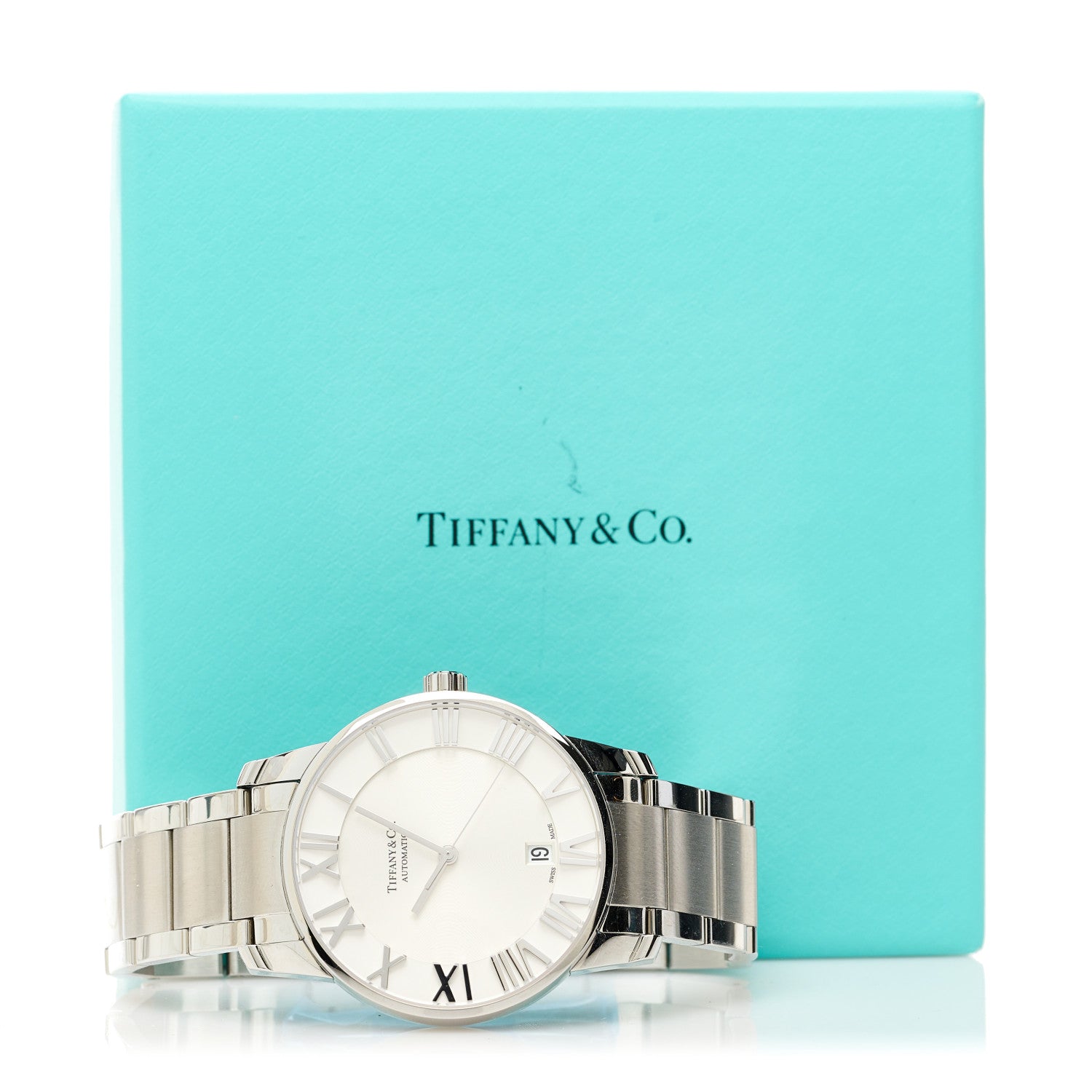 Tiffany Stainless Steel 37mm Atlas 3-Hand Automatic Watch 5 of 5