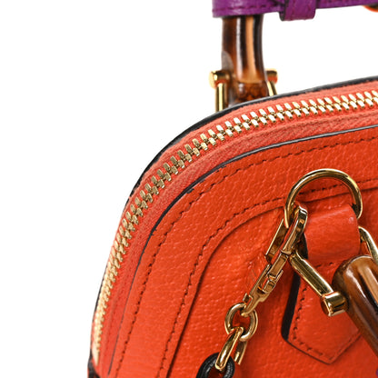 Gucci Textured Dollar Calfskin Mini Diana Dome Tote Bag Deep Orange Spicy Cyclamin 11 of 11